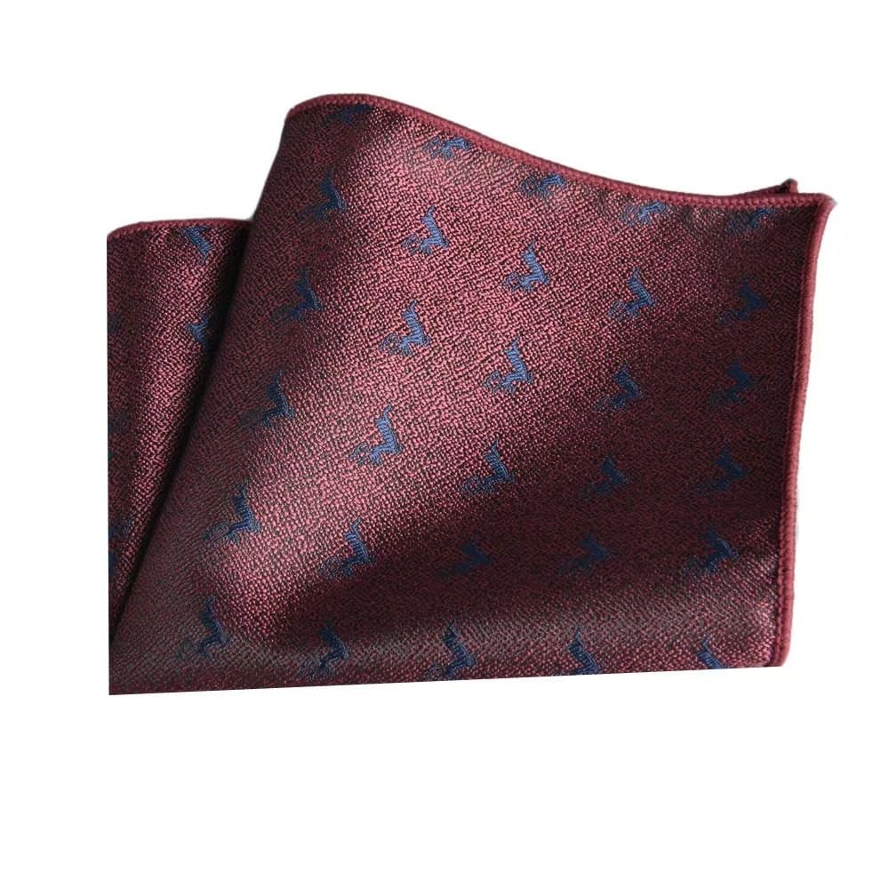 MRVAKDYDI Soft Gents Square Handkerchief Hankies, Men's Silk Pocket Square Handkerchiefs Pack of 2 Multicolor(Red)