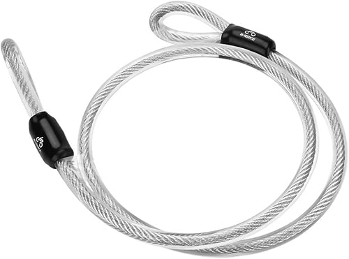 VGEBY Cerradura de cable de bicicleta de acero resistente, bucles de doble extremo, portátil, ligero, 180 días de garantía