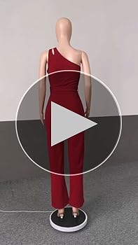 Ameri　ONE SIDE SHOULDER ROMPERS Amazon.com: LAJIOJIO Women's One Shoulder Asymmetric Ruffle