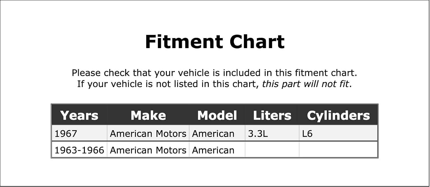 Distributor Vacuum Advance Compatible With American Motors American 3.3L L6 1963 1964 1965 1966 1967 PC-888027