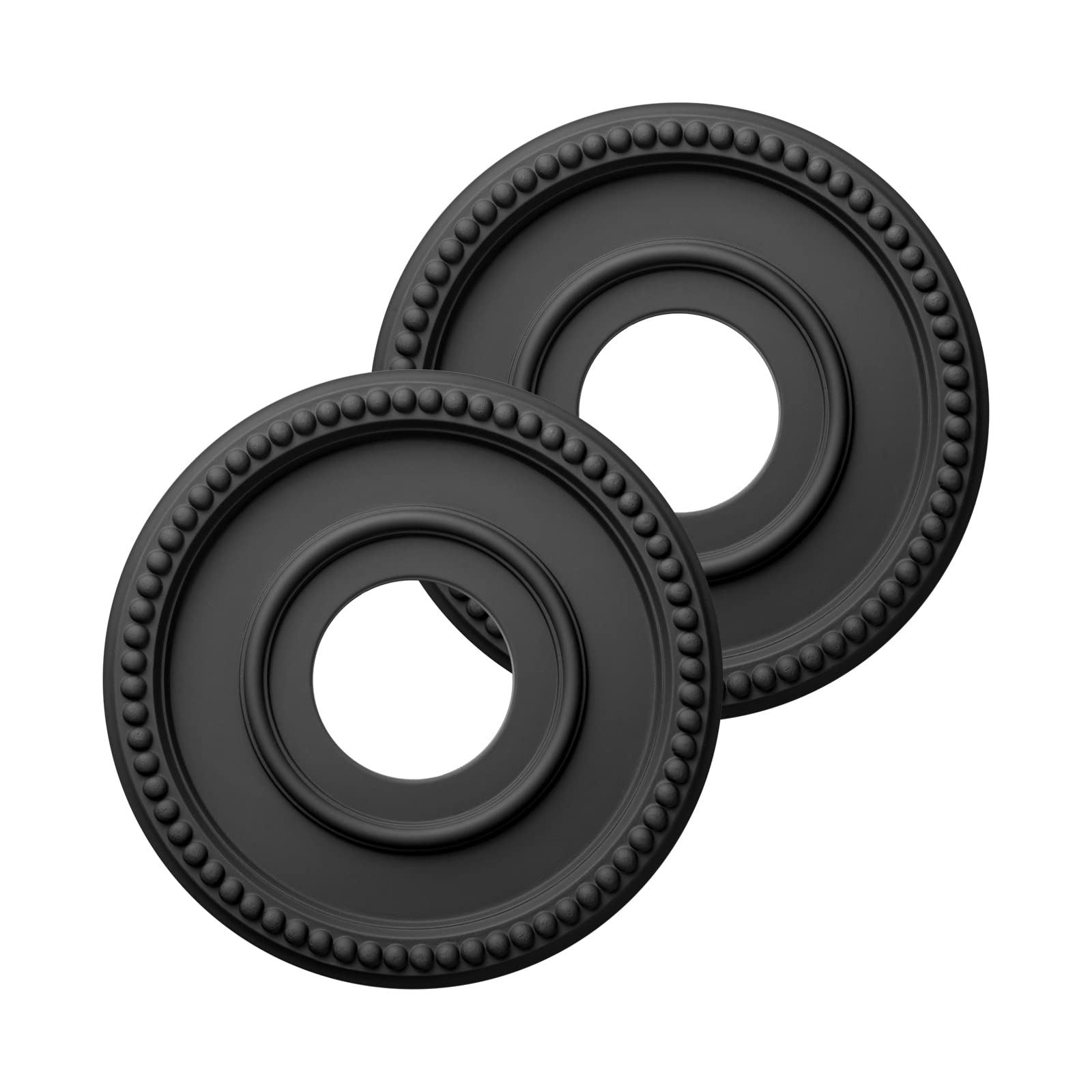 ELFHYT Matte Black PU Ceiling Medallions — Amazon image 10