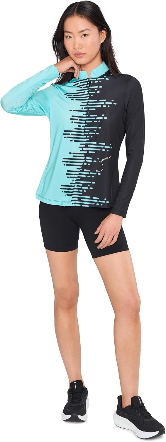 Jamie Sadock womens Sunsense Positive Negative Long Sleeve Quarter Zip