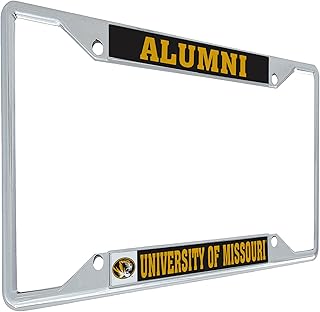 Desert Cactus University of Missouri Car Accessories MU Mizzou Tigers Metal License Plate Frame for Front or Rear of Car (Alumni Black)