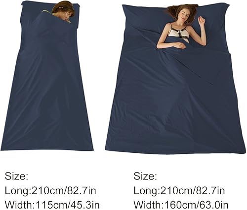 Miniatura 67 de Saco de dormir con forro de sábanas de viaje para hotel, sábanas de viaje para hotel, sábanas de viaje para hotel, saco de dormir compacto Caqui