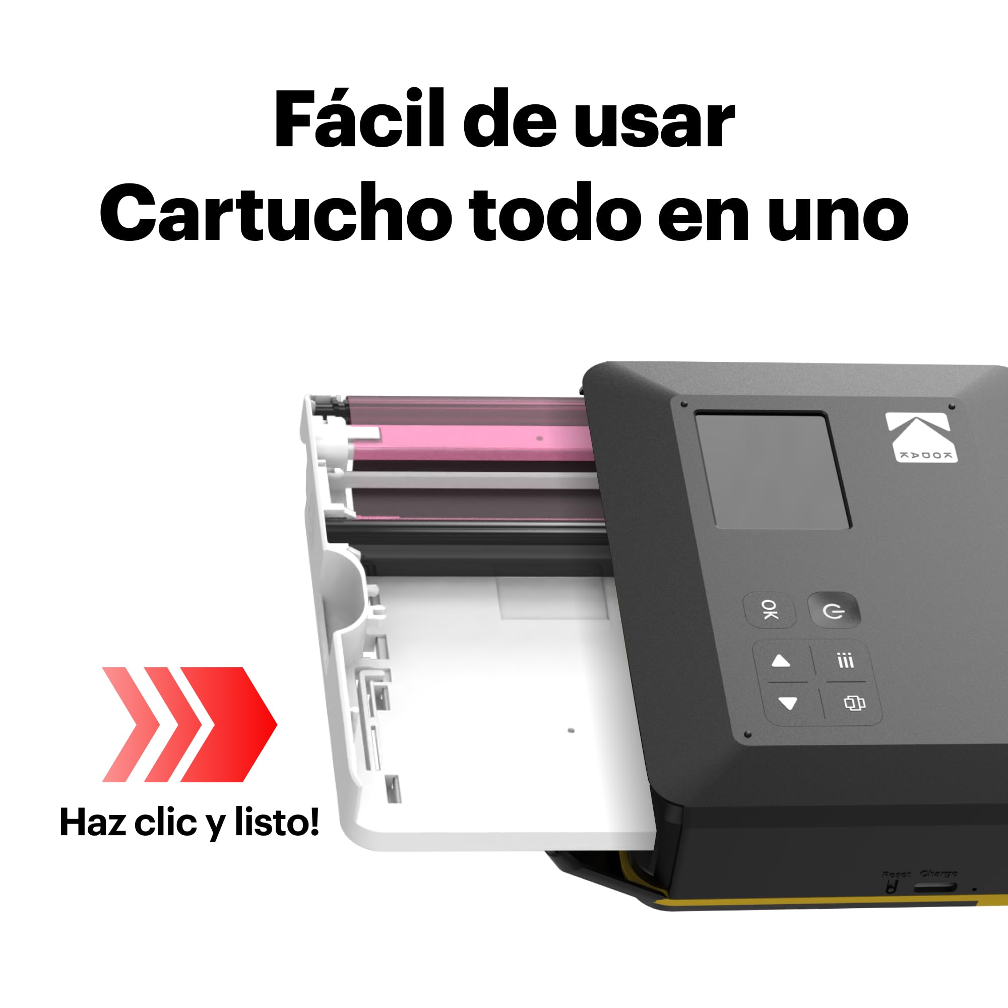 KODAK Mini Shot 3 Retro Cámara Digital Instantánea & Impresora Fotográfica 2-en-1 7,6 x 7,6 cm, 38 Hojas, Cámara Portátil con Impresión, Impresora Bluetooth iOS & Android, Sublimación 4PASS, Blanca