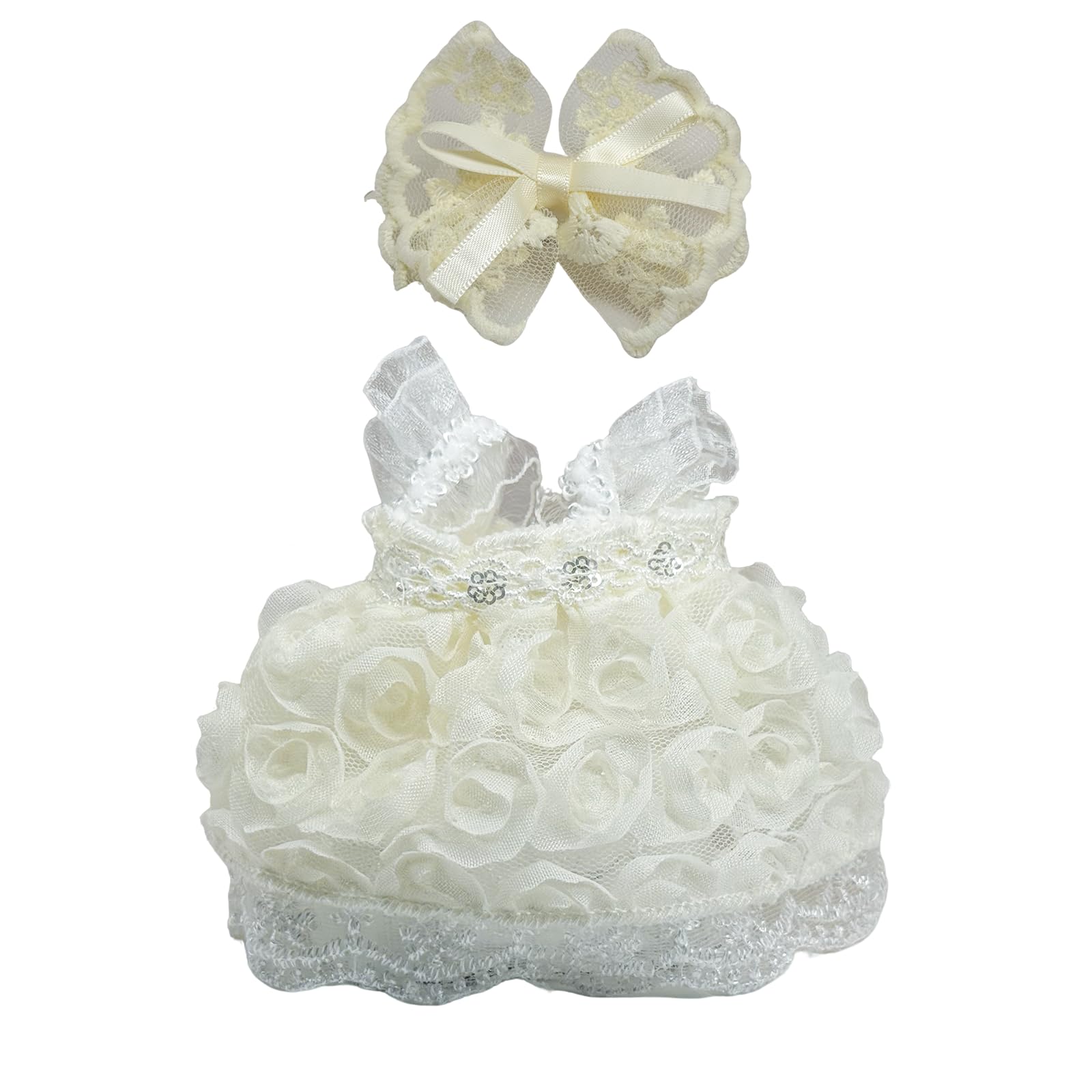 17cm Doll Clothes Set & Outfit Set for 17cm Dolls — Premium Fashion Dresses with Accessories, Luxury Chic Doll Clothing & Style Bundle (White Gauze)