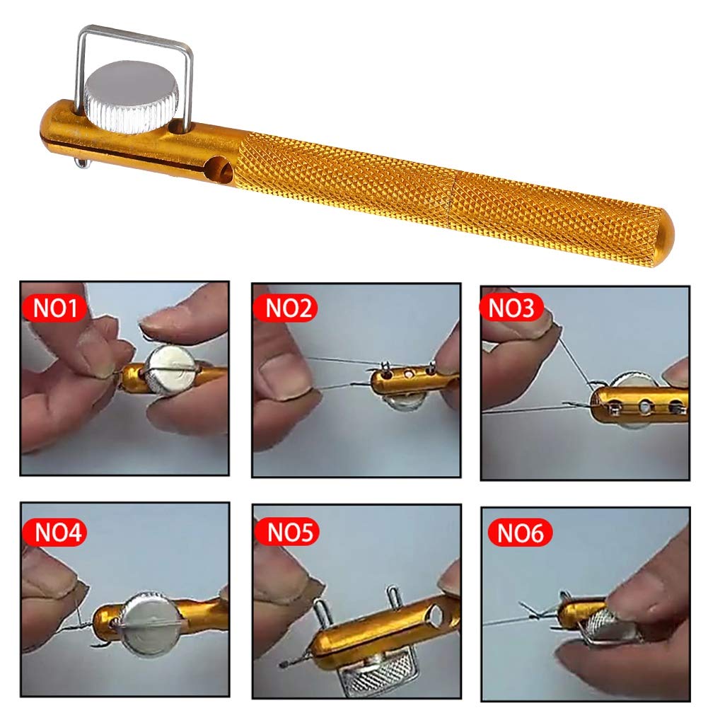 2x Strumento 3 In 1 Per Nodi E Sgancio Amo Da Pesca | Tiralinee E Slegamoio In Acciaio Inox E ABS