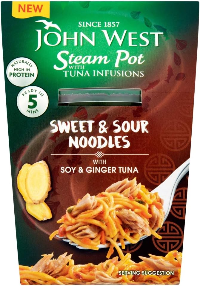 John West Steam Pot with Tuna Infusions Sweet & Sour Noodles, 140g