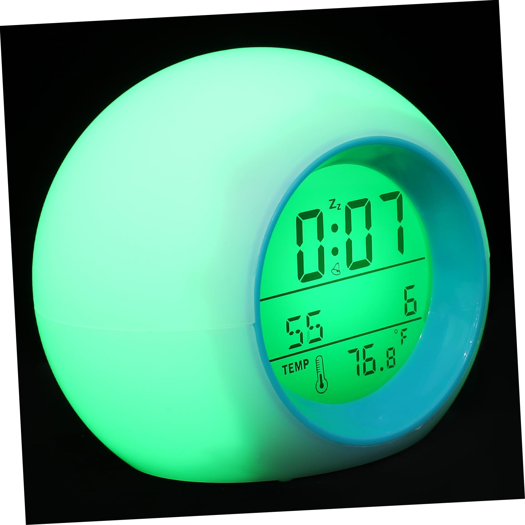 PRETYZOOM 3stücke Runde Bunte Alarmuhr Mit Kalender Und Nachtlicht Kinderwecker Für Nachttisch Thermometer Ohne Batterie Zufälligen Farben
