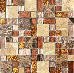 Mosani MOS88-1303 Mosaikfliese Naturstein-Glas 1 Matte