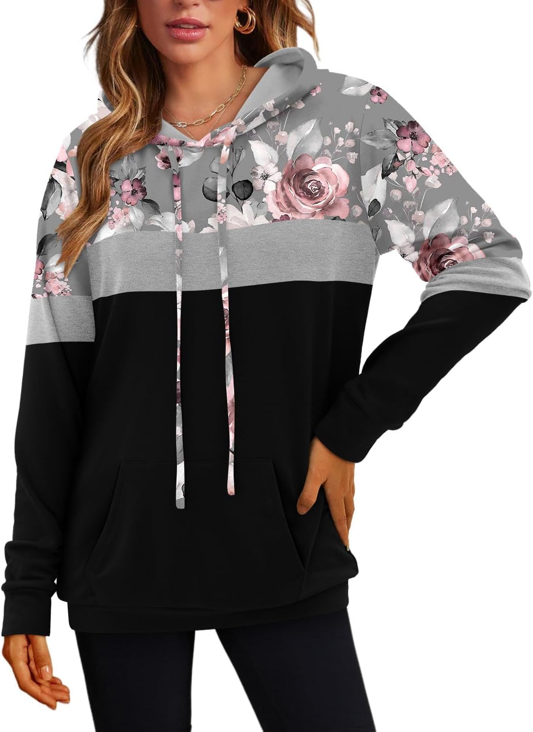 onlypuff Women's Pullover Hoodies Teen Girls Trendy Fall Fashion Tops Hooded Sweatshirts - Image 3