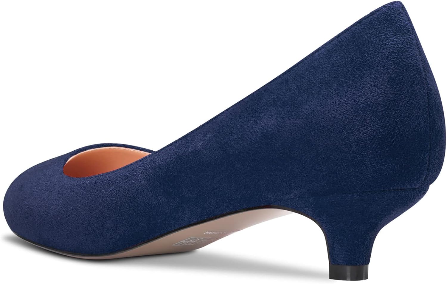 HEUIVZAR Womens Pumps Kitten Heel Slip On Round Toe Matte Dress Shoes 1.5 Inch