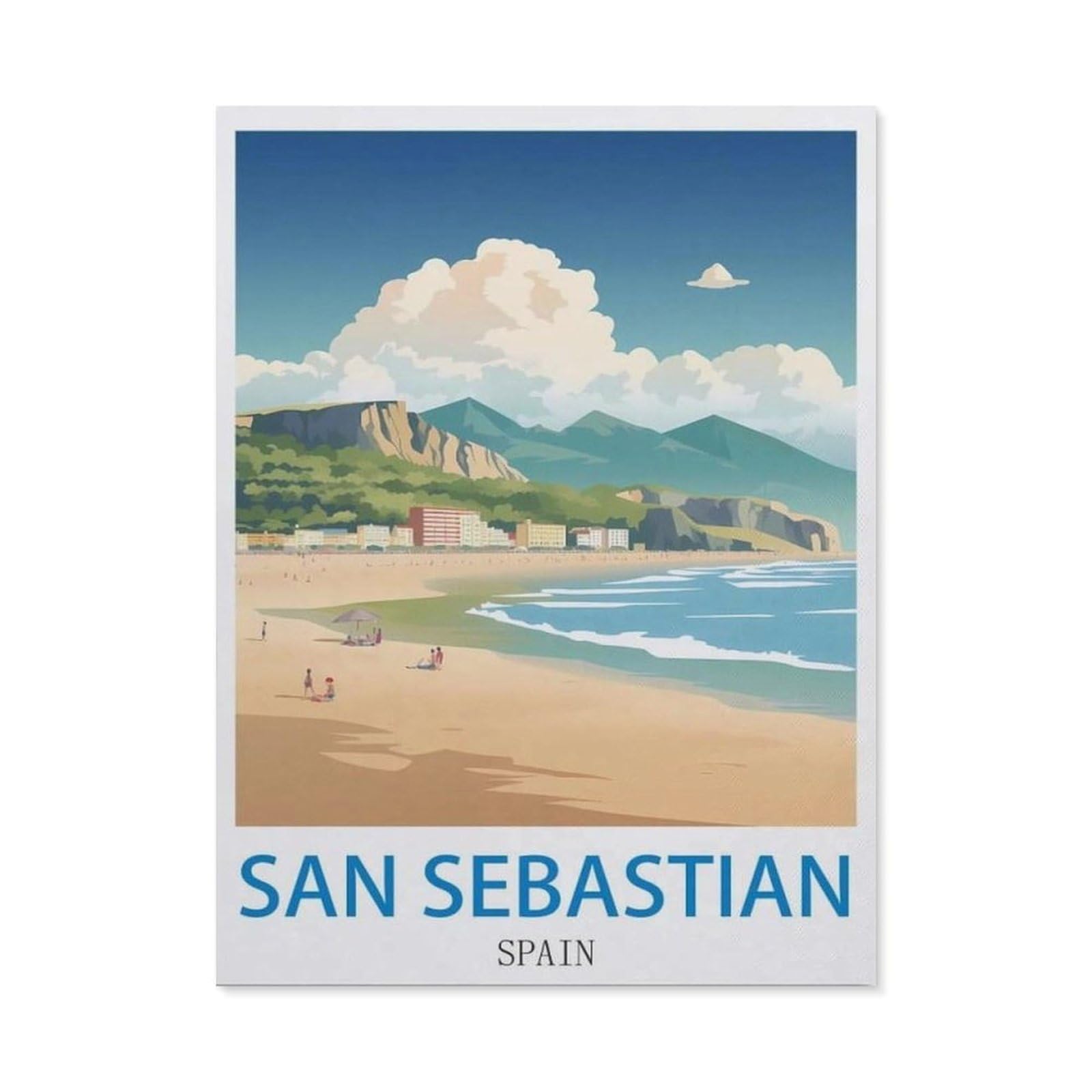 BEAYODKP Diamond Painting Kits ，San Sebastian Spain（40 x 50 cm）