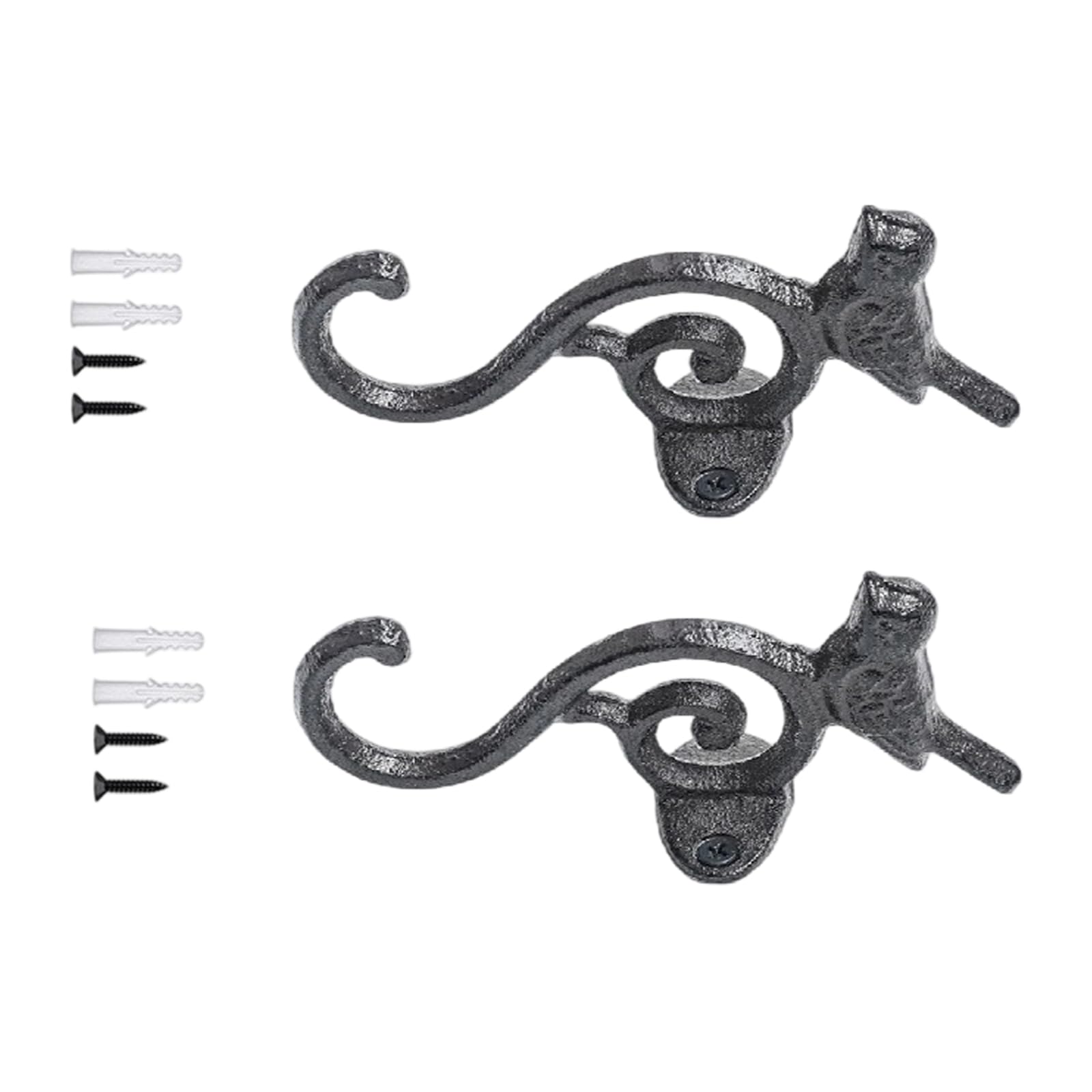 2 Pcs Decorative Bird Shape Iron Hook Jacket Hat Decor Hanger Entrance Decor Wall Mount Fasteners