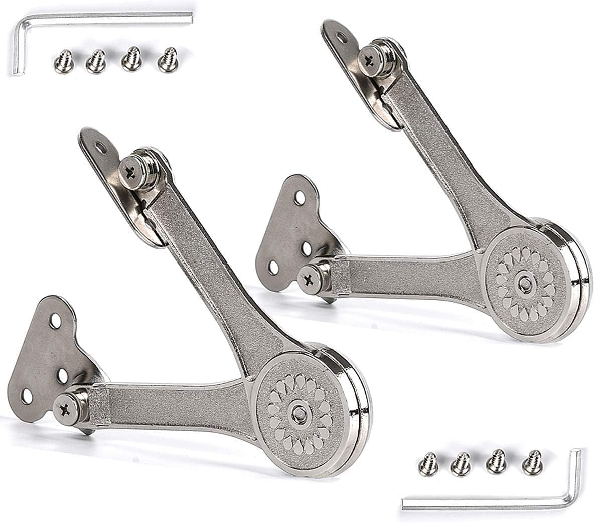 Heavy Duty Lid Stay Hinges Folding Lid Support Hinge,Perfect for Cabinet,Closet,Wardrobe or Toybox 110 Degree (Heavy Duty Style 1 Pair)