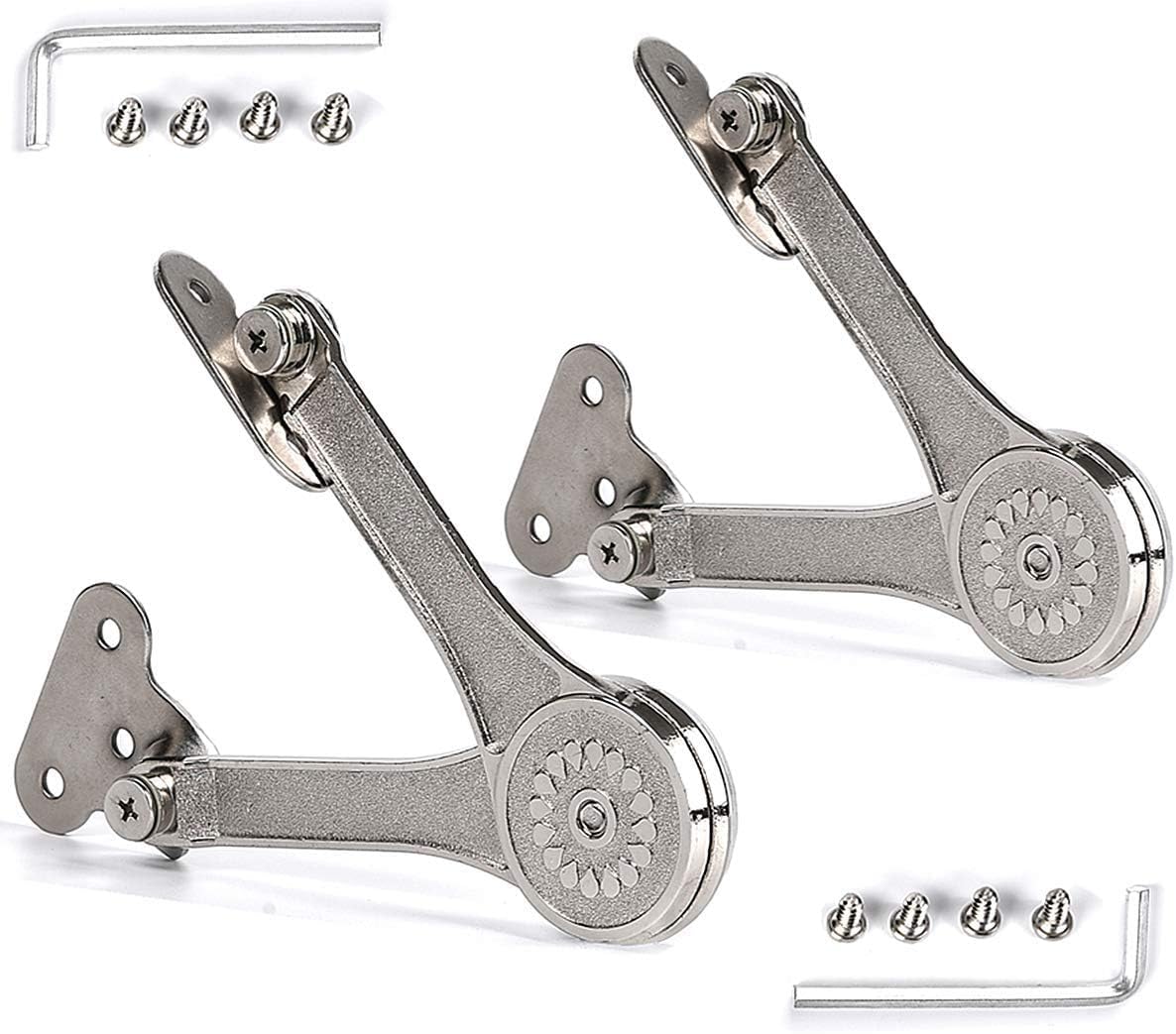 Heavy Duty Lid Stay Hinges Folding Lid Support Hinge,Perfect for Cabinet,Closet,Wardrobe or Toybox 110 Degree (Heavy Duty Style 1 Pair)