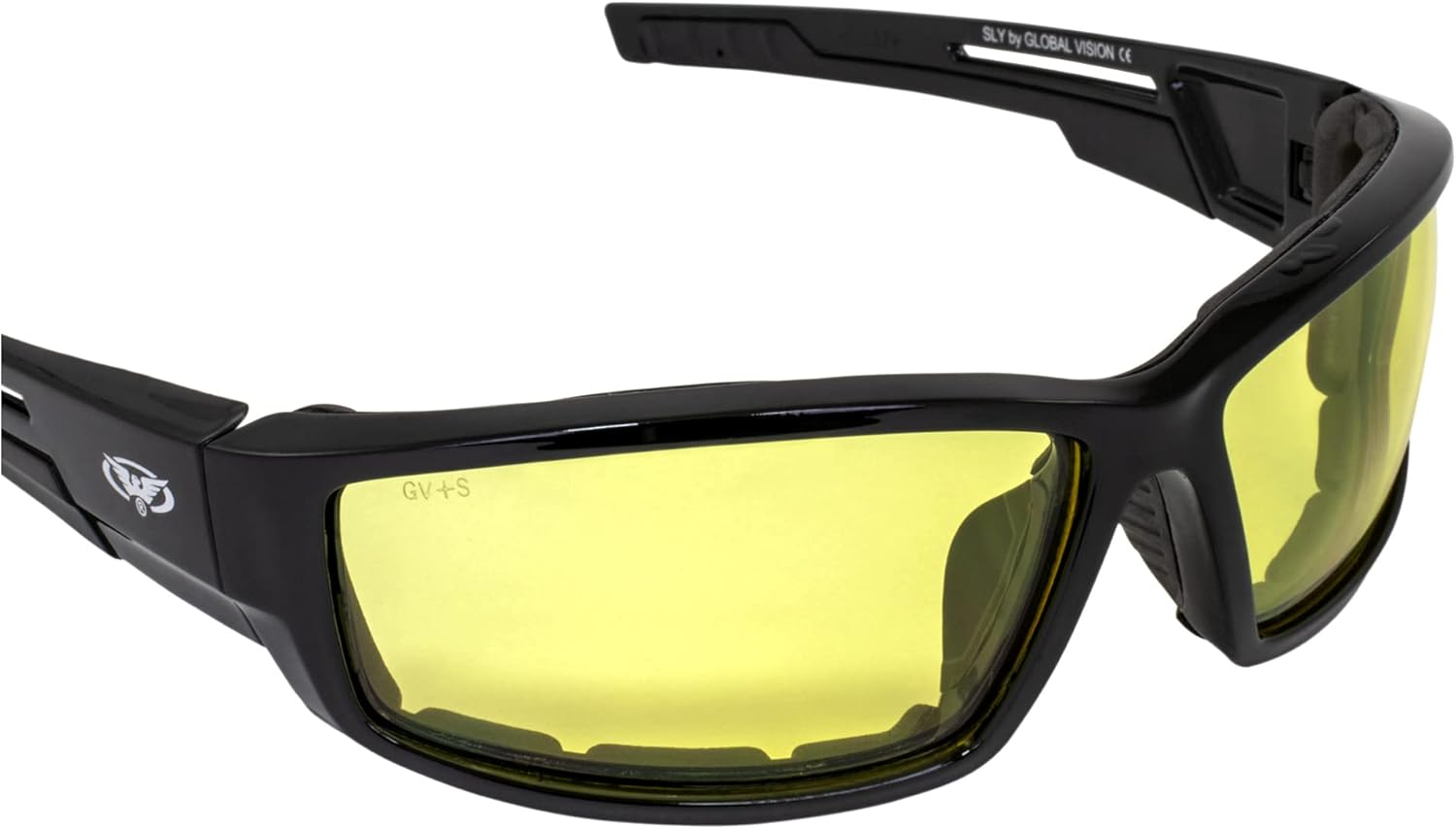 Global Vision Sly Yellow Foam Padded Motorcycle Sunglasses for Bikers Moped ATV Quad - Image 8