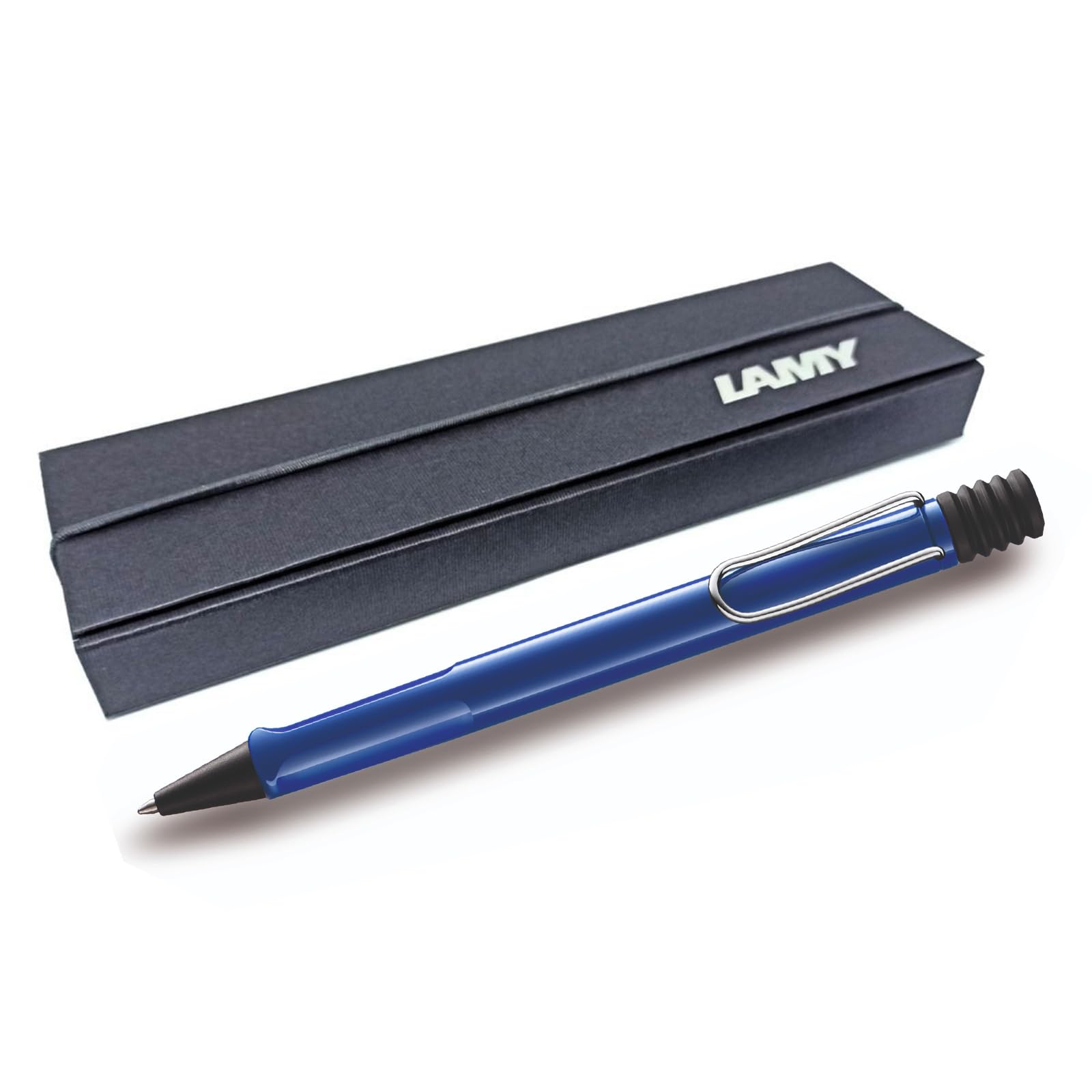 Lamy Safari Ballpoint Pen with ergonomic grip & line width M - for pleasant long writing - made of robust ASA plastic – including large capacity refill M 16 (Gift Box, Blue) — image 1