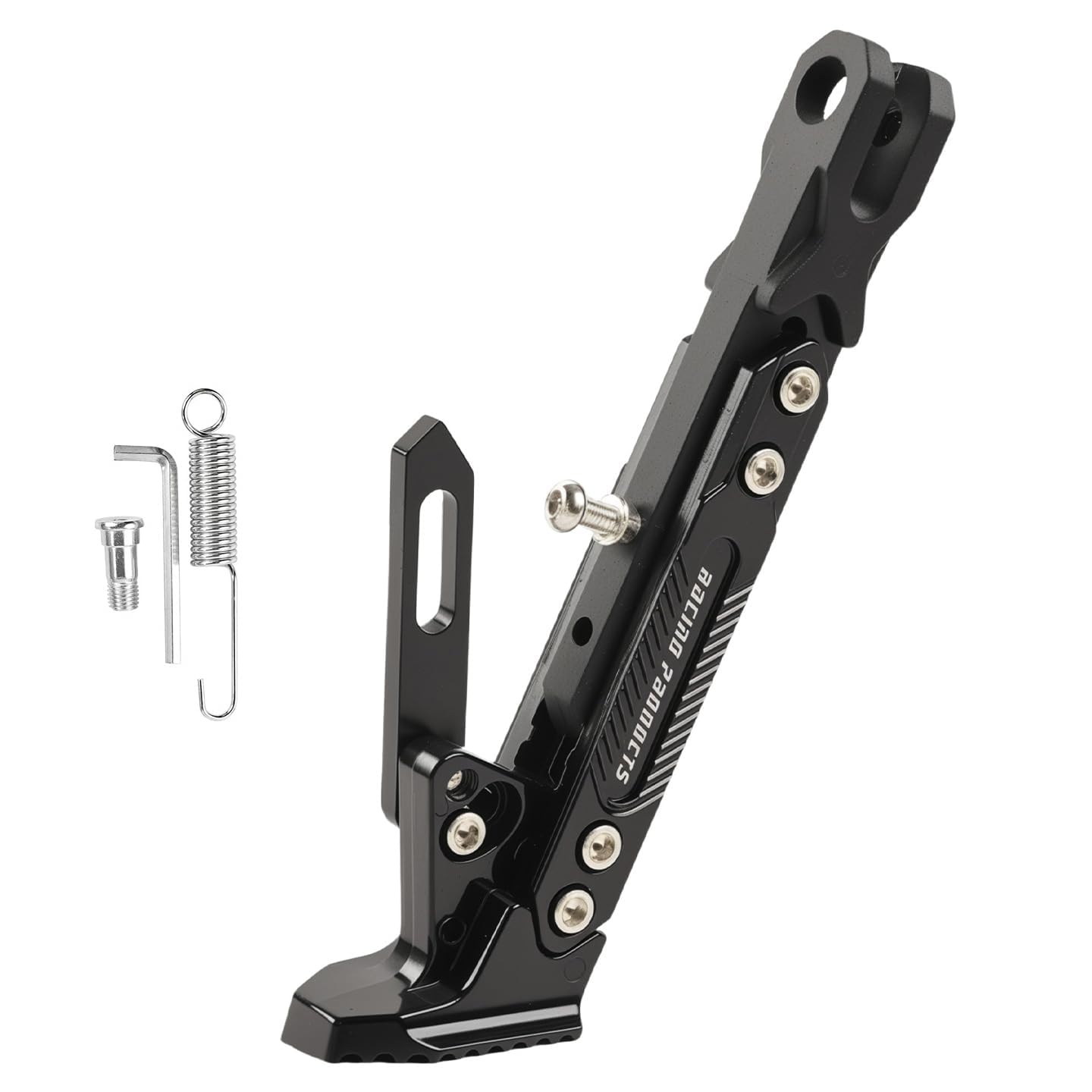 1 Pezzo Cavalletto Laterale Stazionamento Moto per Indian 101 Scout/Challenger Elite/Limited/Challenger Dark Horse,Infrangibile Antiscivolo Supporto Sostitutivo Veicolo,Black