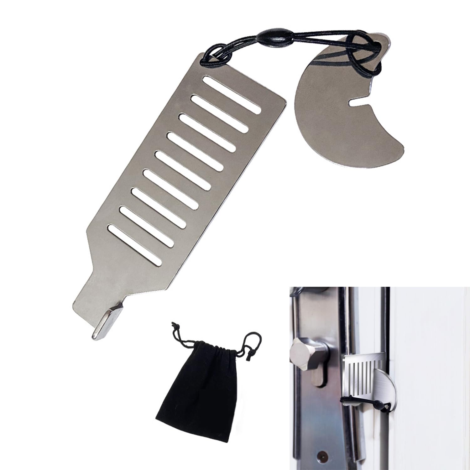 X spring Portable Door Lock, Travel Door Lock, Punch-Free Hotel Door Locks, Security Door Locks Hotel, Additional Safety and Privacy Apartment Door Locks for Traveling, Home, Hotel, School