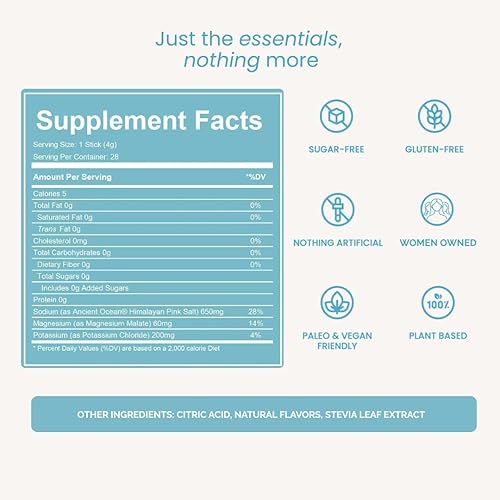 Miniatura 3 de LIDO Paquetes de electrolitos en polvo de limonada, mezcla de bebida de hidratación limpia y sin azúcar con sodio equilibrado para una reposición
