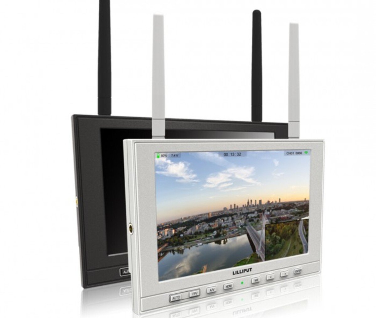 LILLIPUT 7" 339/DW IPS 1280x800 HDMI in Field Monitor with Auto Searching Function Dual 5.8G Hz for Aerial Flying Wireless DJI Phantom 2 (White) by LILLIPUT Official Seller :VIVITEQ