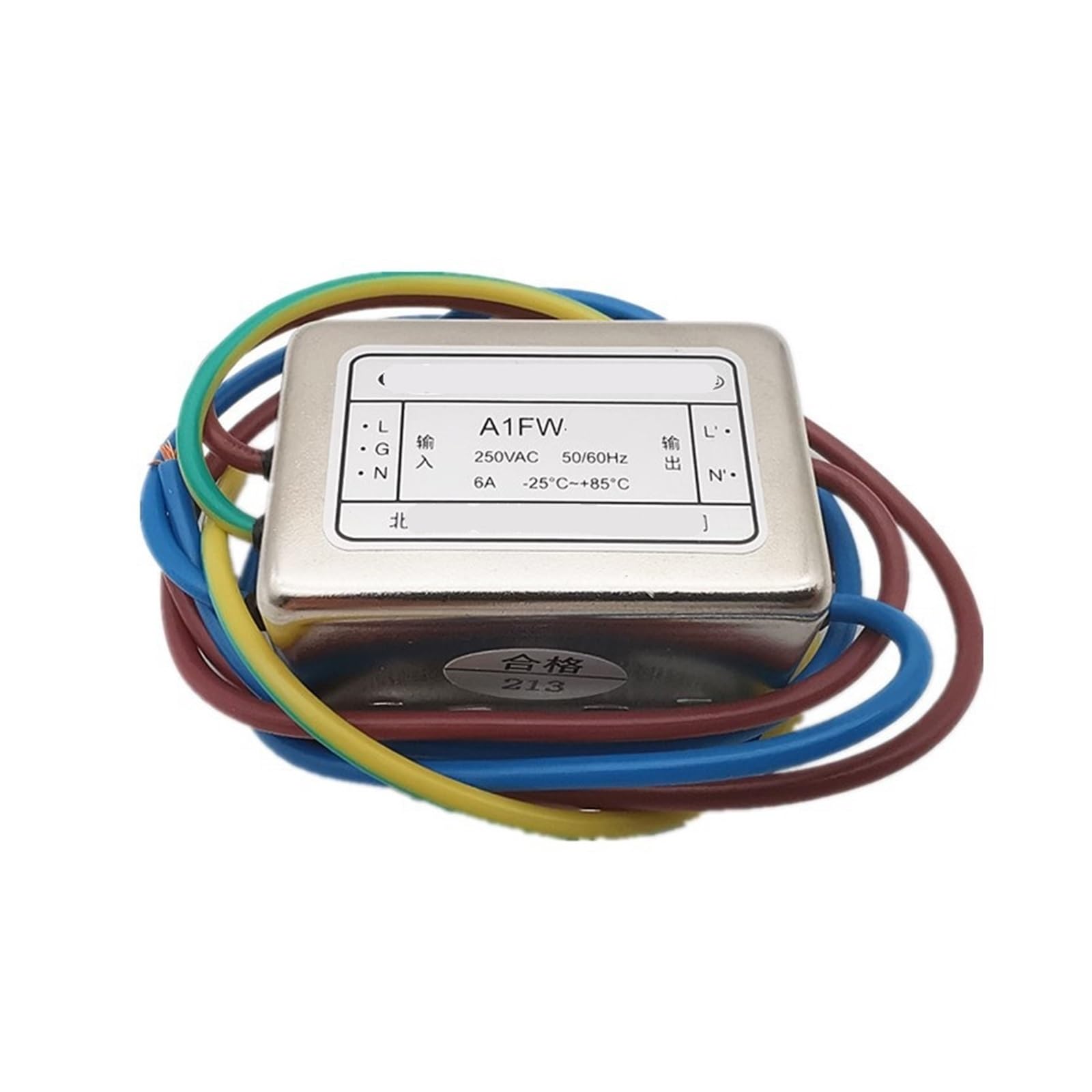 Filtro de potencia A1FW-6A antiinterferencias con cable para red eléctrica