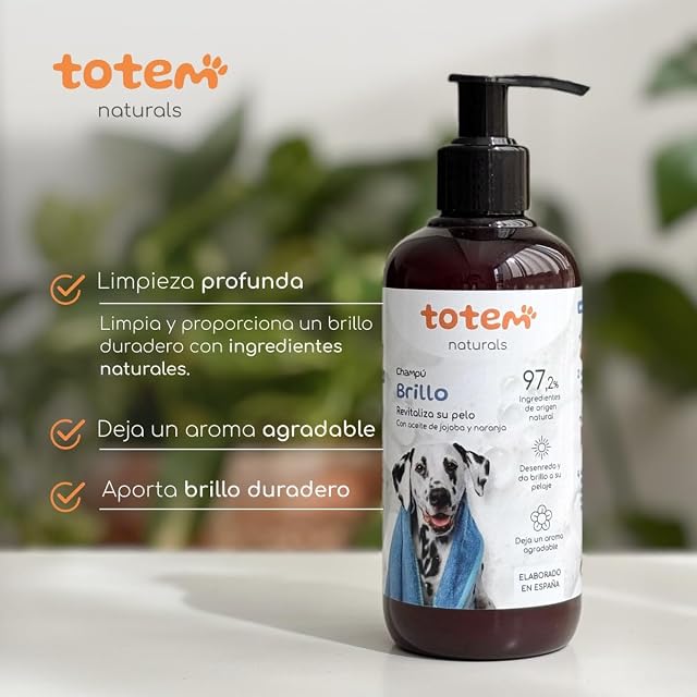 Foto 4 de 7 de Totem Naturals - Champú Natural Perros 250ml Limpieza Profunda, suavidad y Brillo