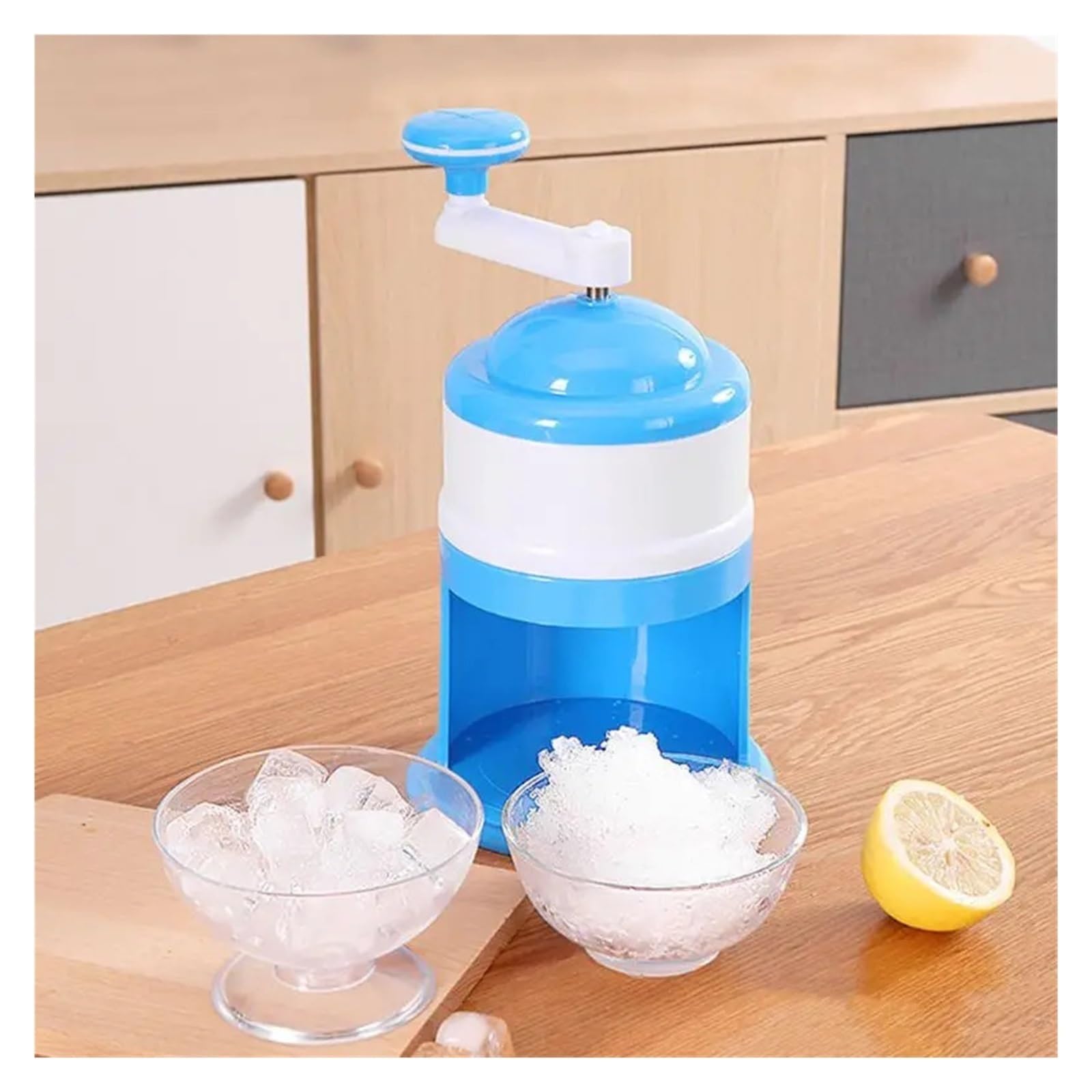Ice Er - Mini máquina de afeitar de hielo, máquina manual de cono de nieve, bloque de hielo, para el hogar, restaurantes y cafeterías 7