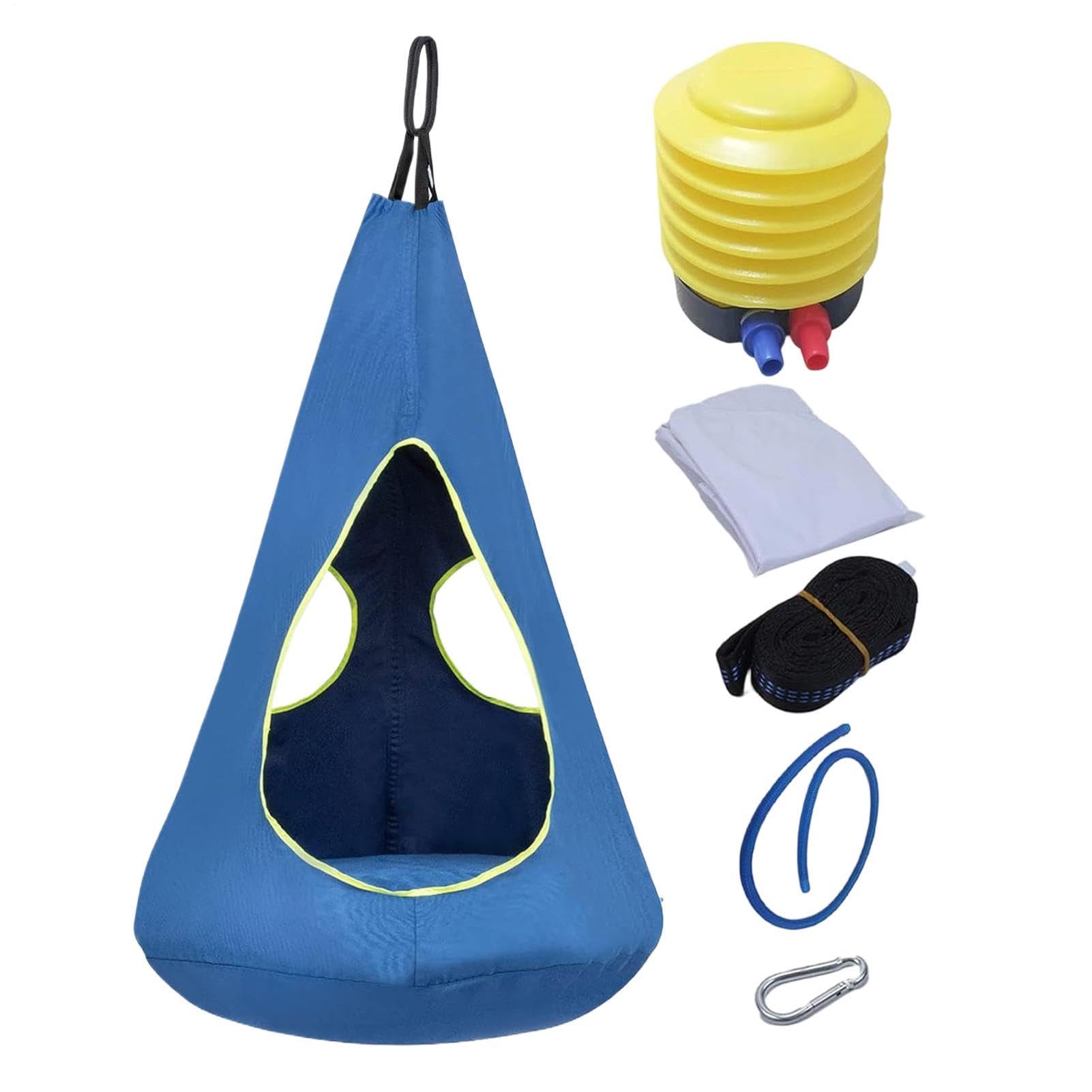 Sedia Amaca Altalena Pod - Sedile Sospeso Regolabile Con Capacità Di 150 Kg Ammortizzata, Design Confortevole Sedia Relax Multifunzionale, Di Supporto Durevole Soggiorno Giardino Patio Prato I