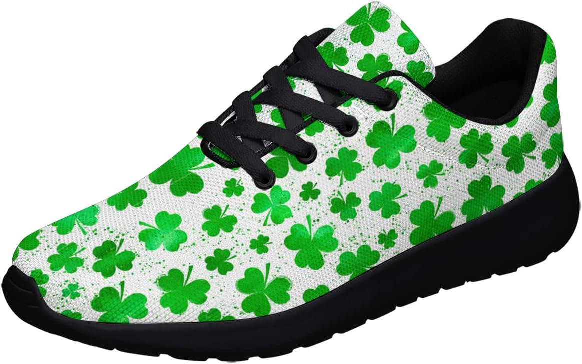 Sonzj-II St Patricks Day Shoes for Womens Mens Walking Tennis Running Sneakers Gifts for Her,Him