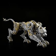 Mechanical Panther Model Kit for Adults 3D Metal Puzzles, 506PCS Articulated Steampunk Leopard Sculpture with Exposed Gears, Premium Stainless Steel & Alloy Construction