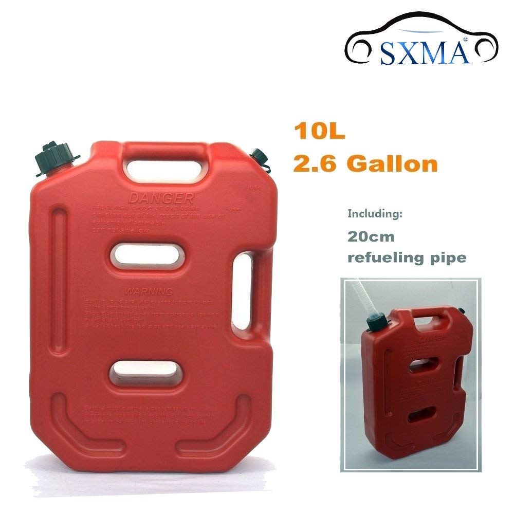 BESTSXMA - Taniche di ricambio per serbatoio di carburante, portatile, per carburante, 2,6 galloni, per serbatoi di gas di riserva, 10 l, colore: rosso