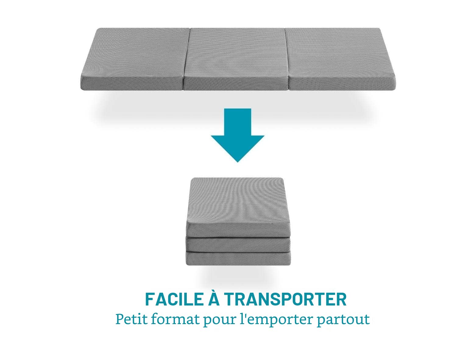 DREAMDI Matelas Pliant pour lit de Voyage 120x60 cm, Matelas en Mousse, épaisseur 5 cm, Pliable, Matelas de Parc pour Berceau, 3 pièces…