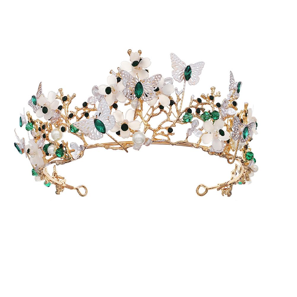 Juego de collar y pendientes de corona de cristal de lujo, juego de joyas para novia, boda, accesorios para el cabello, joyería de corona, tiara
