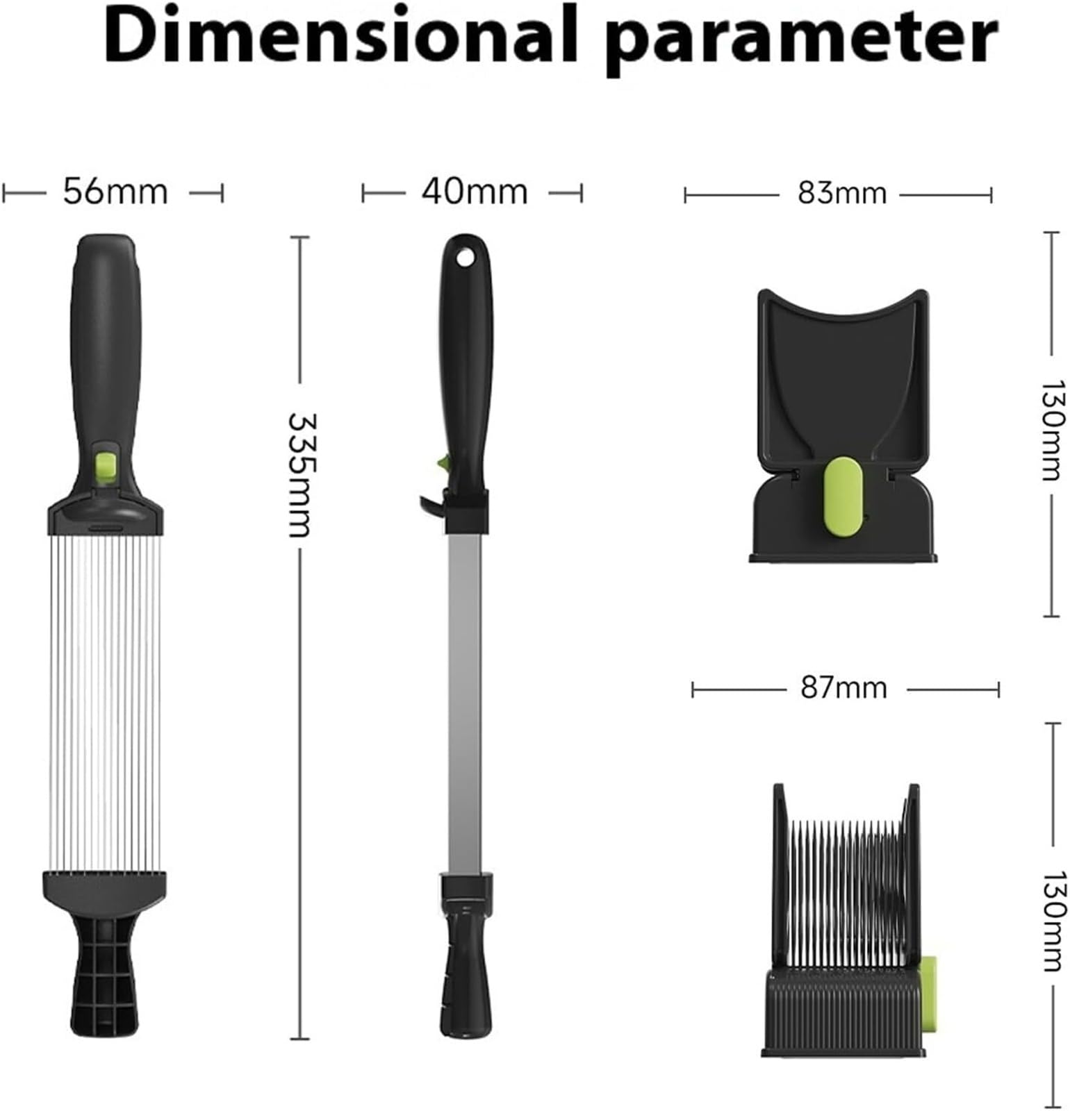 Manueller Edelstahl-Fleischschneider 2–4 mm for den Grill zu Hause | Einstellbare 2 bis 4 mm Dicke, Edelstahl-Schneidemesser, for Schneiden von Rinder-, Schweine- und Hammelfleisch(Black)