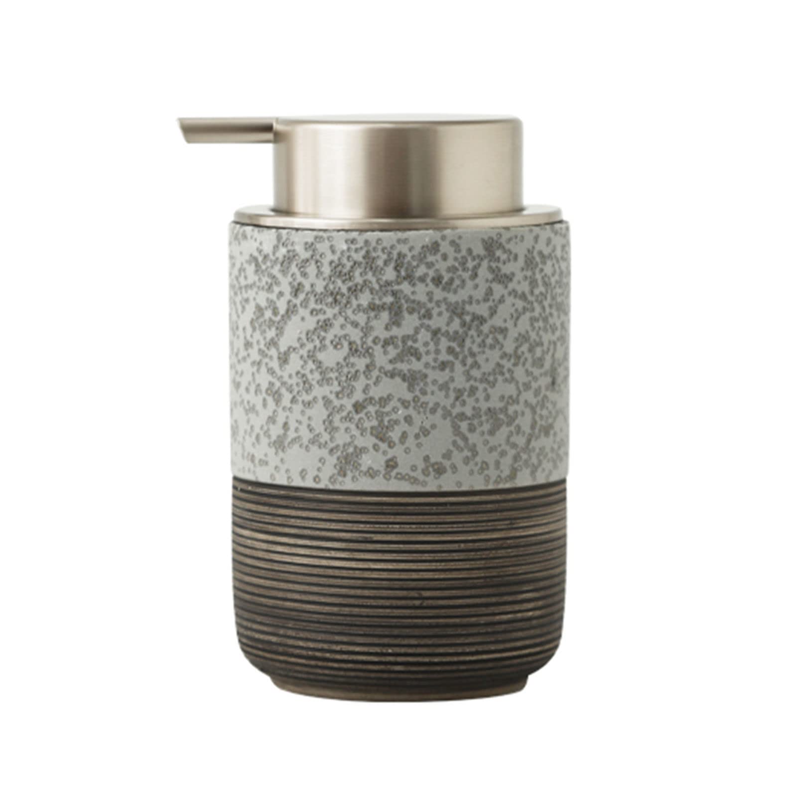 soap dispenser, Soap Dispenser,Japanese/Ceramic Foaming, Foam With Gold Pump, Hand, For Barthroom Kitchen-grey-No