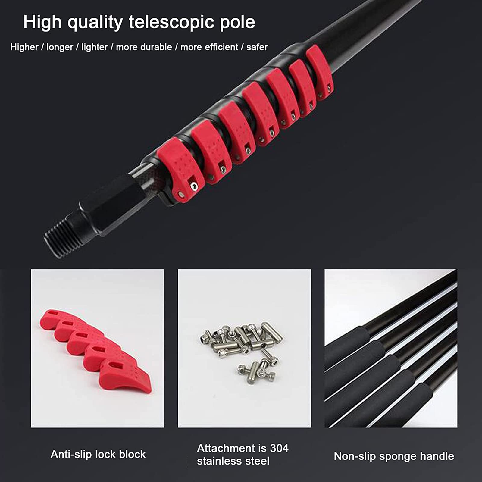 Kit di spazzole estensibili per la pulizia delle finestre per la pulizia dei pannelli solari Strumento professionale per la pulizia di camion e superfici Soluzione di pulizia efficiente e versatile