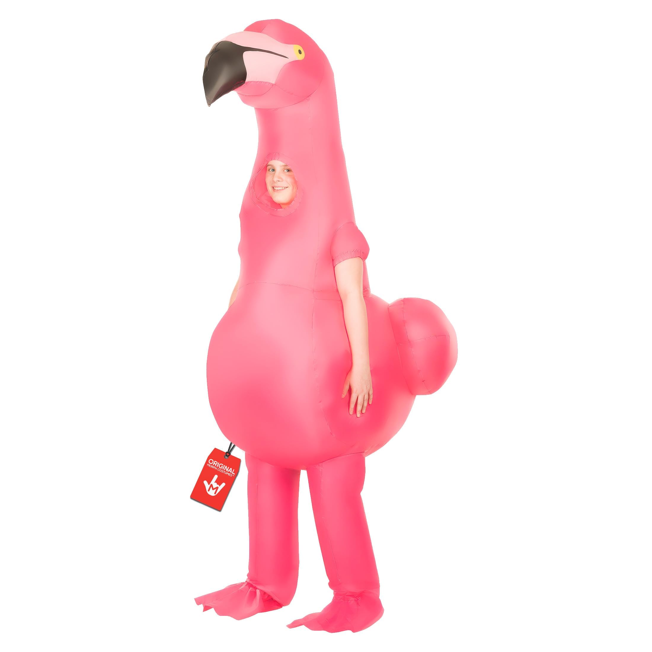 Morph Costume Fenicottero Gonfiabile Bambino, Halloween Rosa