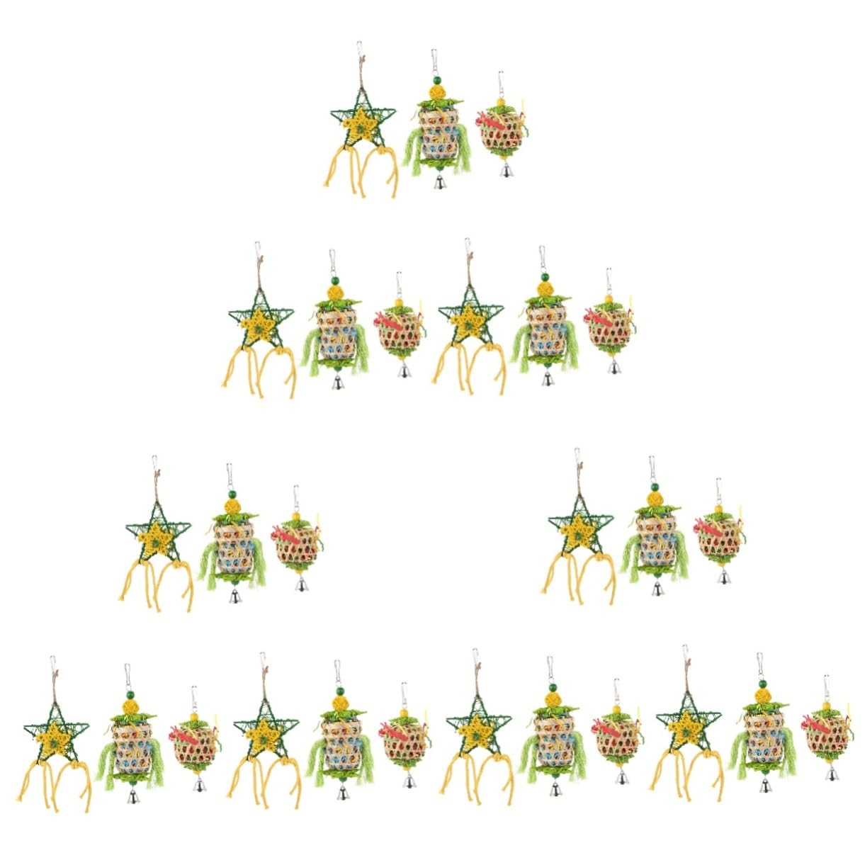 BESPORTBLE 9pezzi Giocattolo Masticabile Per Pappagalli Gioco Appeso Per Uccelli Domestici Giocattolo Comfortante Per Uccelli Pet Accessorio Per Parrot Materiale Resistente e Leggero