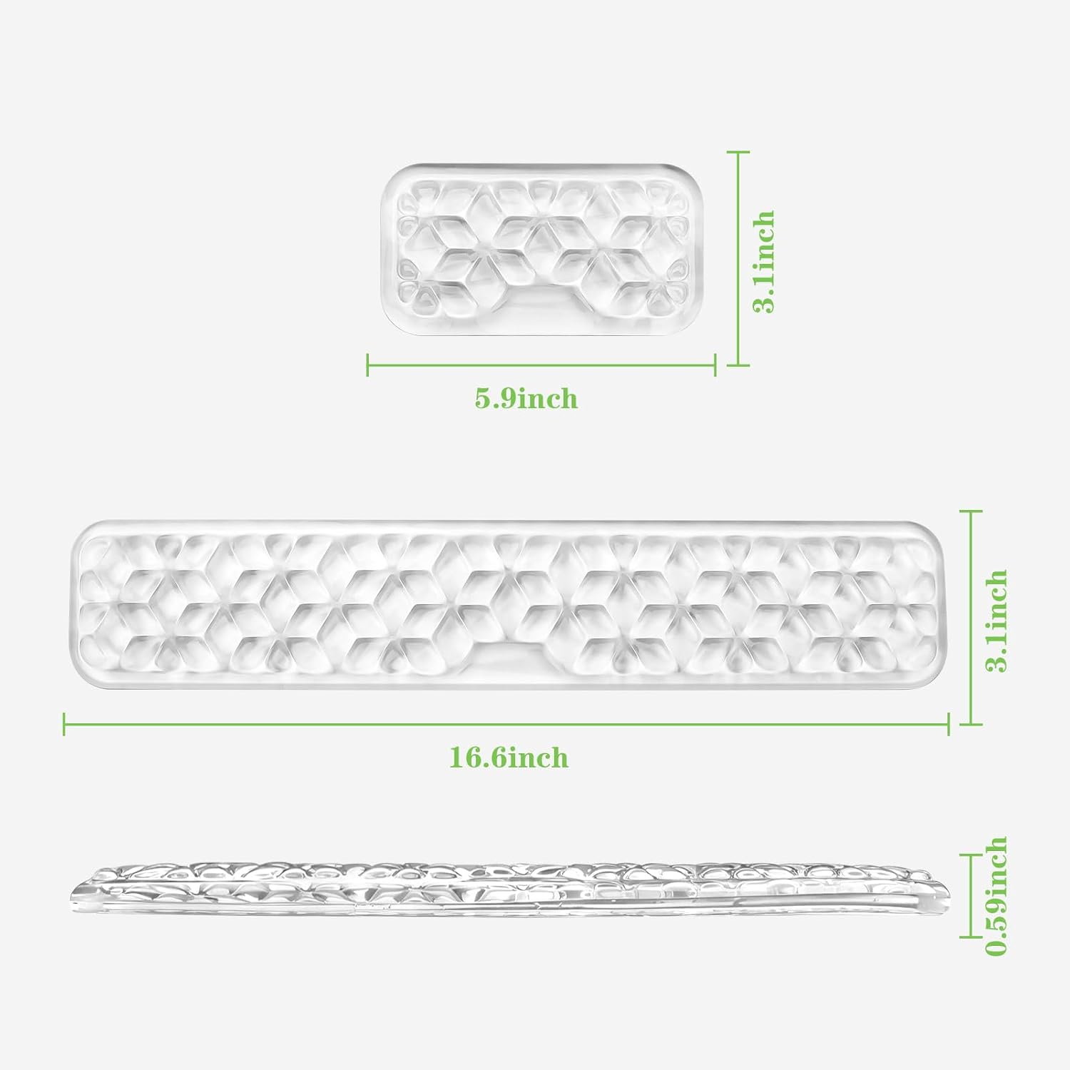 Gel Keyboard and Mouse Wrist Rest Set, Ergonomic Computer Keyboard Wrist Pain Relief Wrist Support Pad for Office School Home Laptop（White） image 4