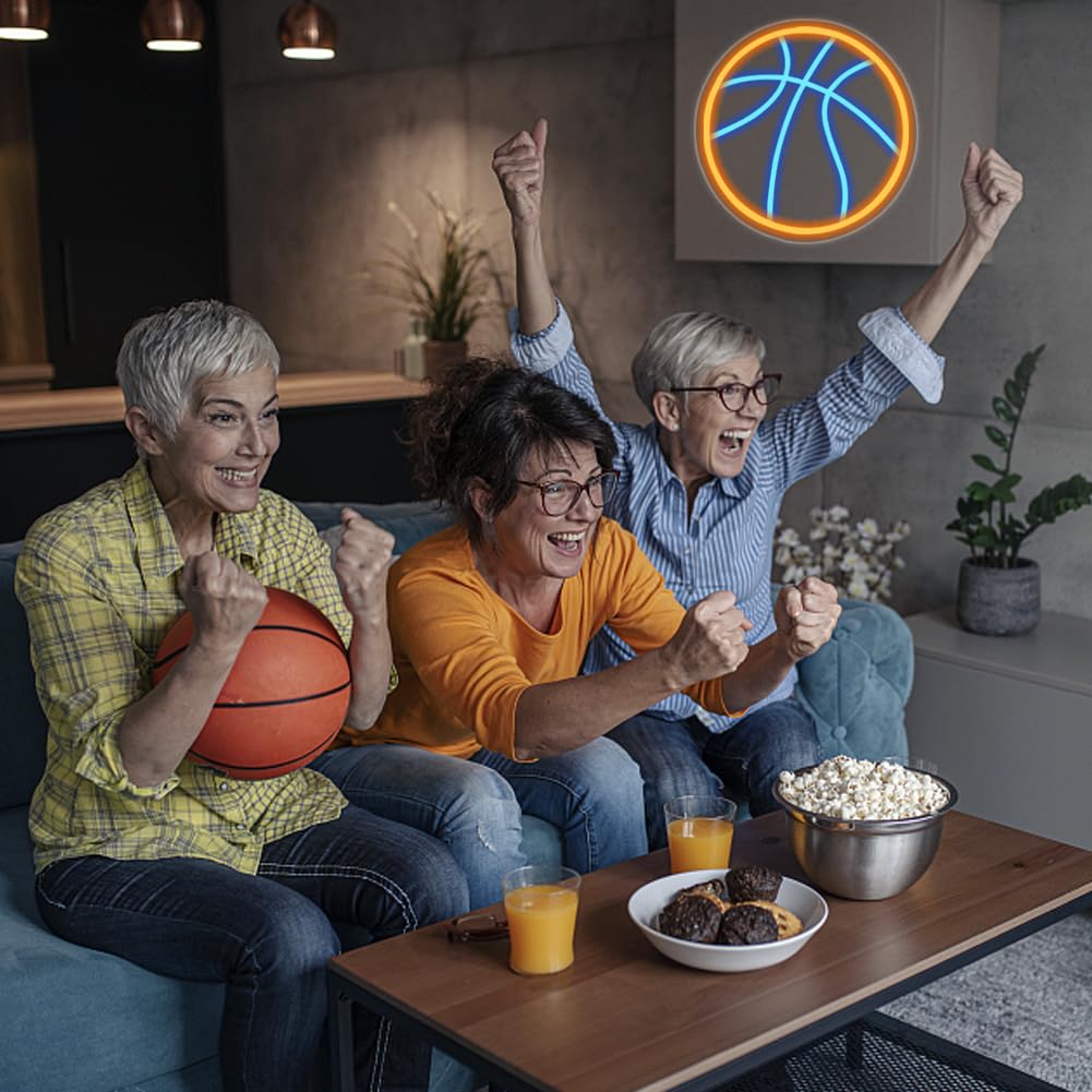 Panneau Neon Basketball Sportif Enseignes Lumineuses pour Chambre à Coucher Décoration Murale