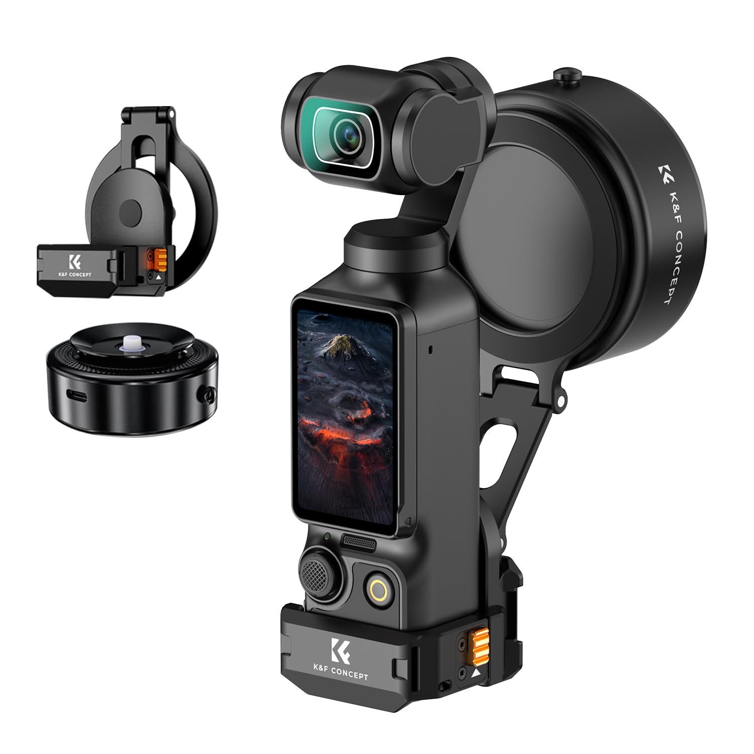 Uchwyt elektryczny magnetyczny K&F CONCEPT, uchwyt z przyssawką próżniową kompatybilny z DJI Osmo Pocket 3, stojak montażowy do akcesoriów Osmo Pocket 3, uchwyt magnetyczny