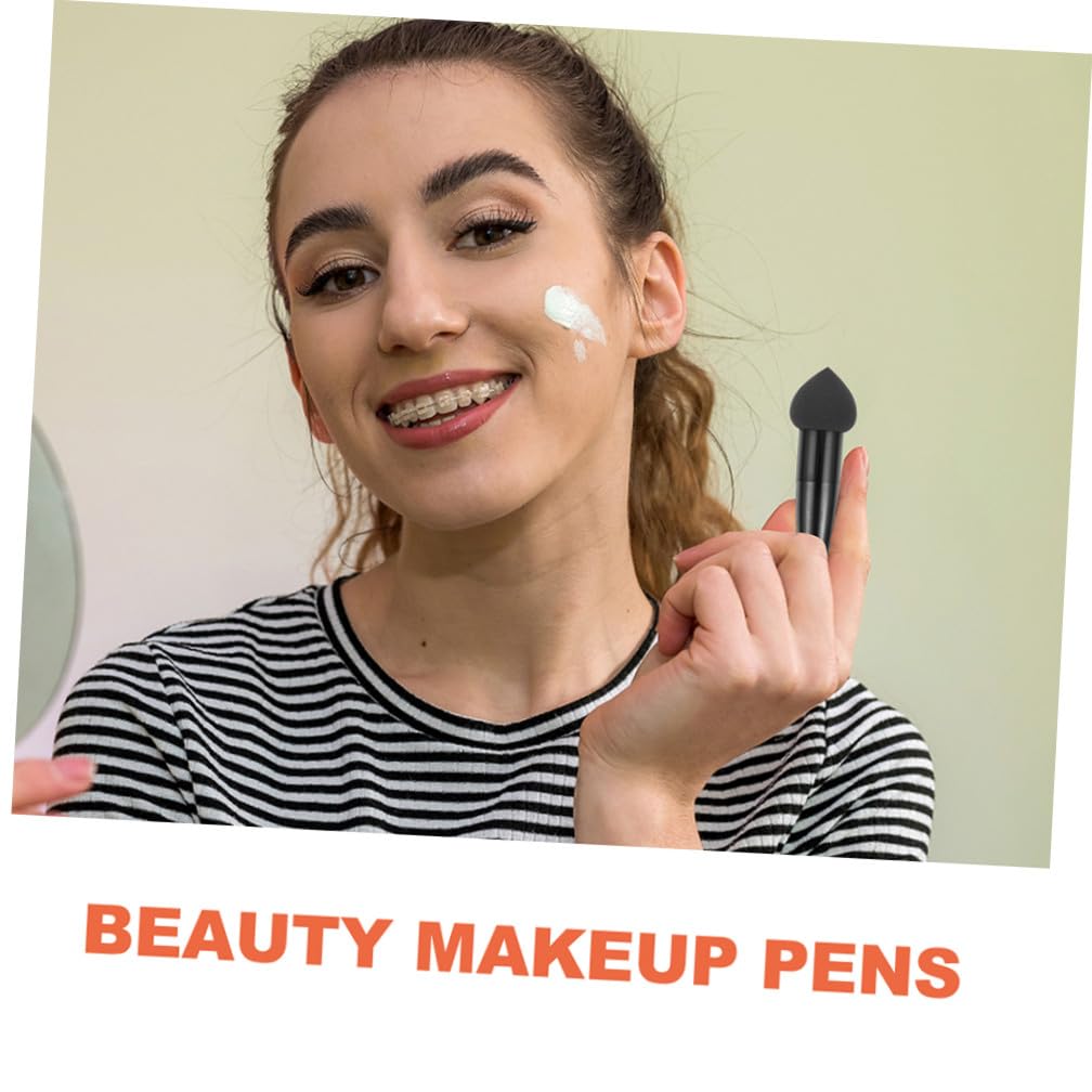 TEHAUX Set 6 Pezzi Penne Spugna per Trucco Viso, Accessori Make Up Portatili Manico Ergonomico, Adatte a Fondotinta, Cipria e Correttore, Uso Quotidiano e Professionale