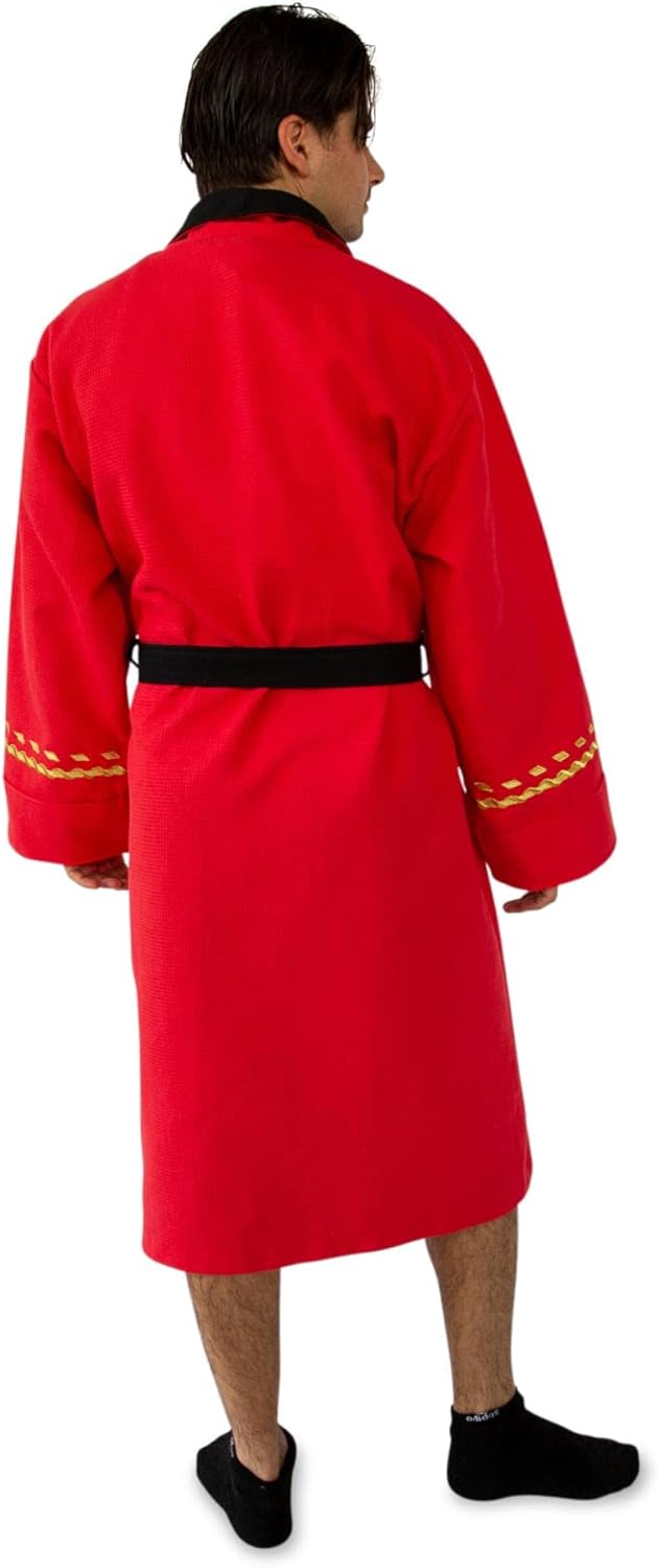 Star Trek: The Original Series Waffle-Weave Cotton Adult Robe | Red Operations