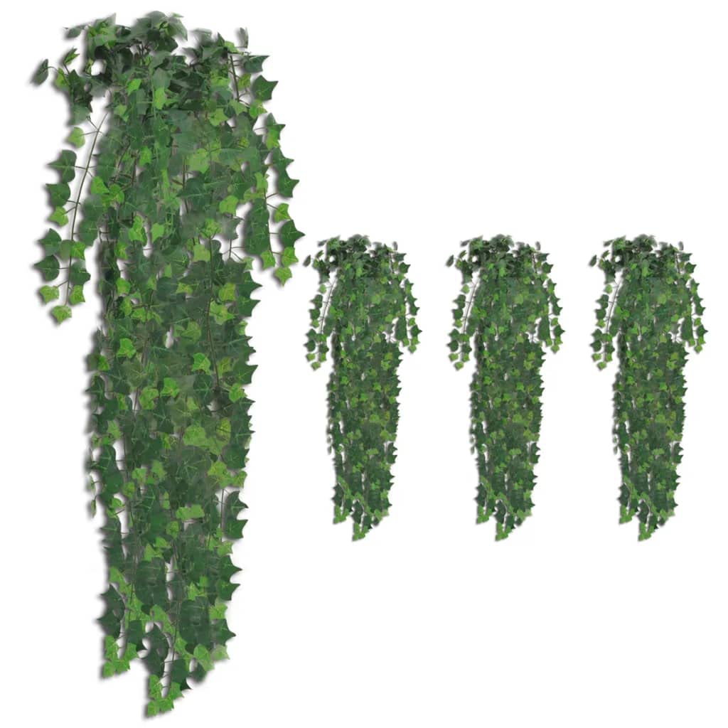 ShGaxin Künstliche Efeuranken 4 STK. Grün 90 cm, Künstliche Pflanzen Deko, Kunstpflanzen Wie Echt, Künstliche Zimmerpflanzen, Pflanzen Deko, Artificial Pflanzen