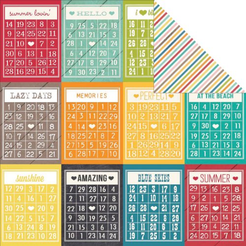 I Heart Summer Double-Sided Cardstock 12