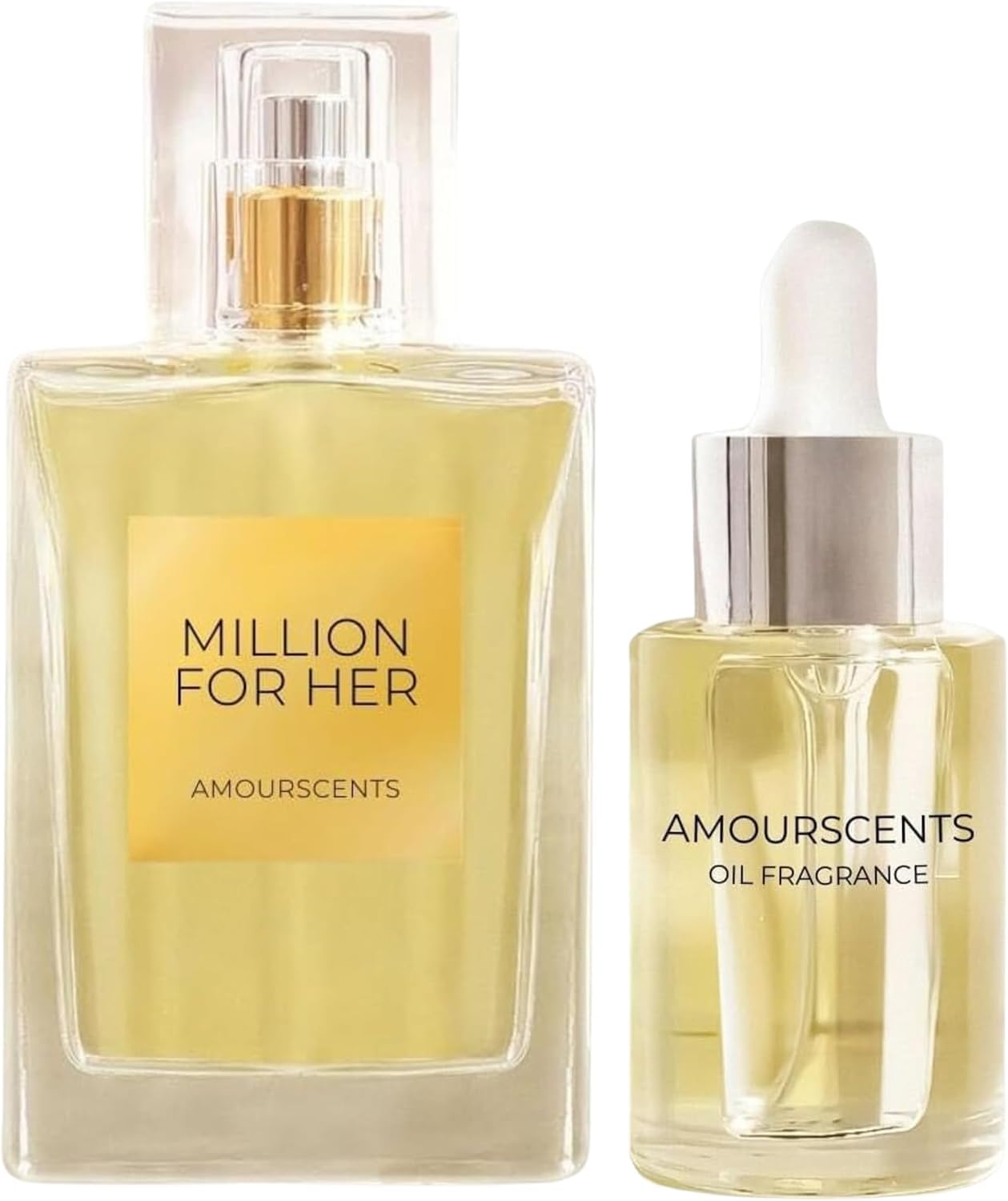 L Million For Her Bundle - Inspired Alternative Perfume & Scented Fragrance Oil Set - Essential Oil Aromatherapy for Skin (10ml), Extrait De Parfum (50ml), Lasting Fragrance for Women