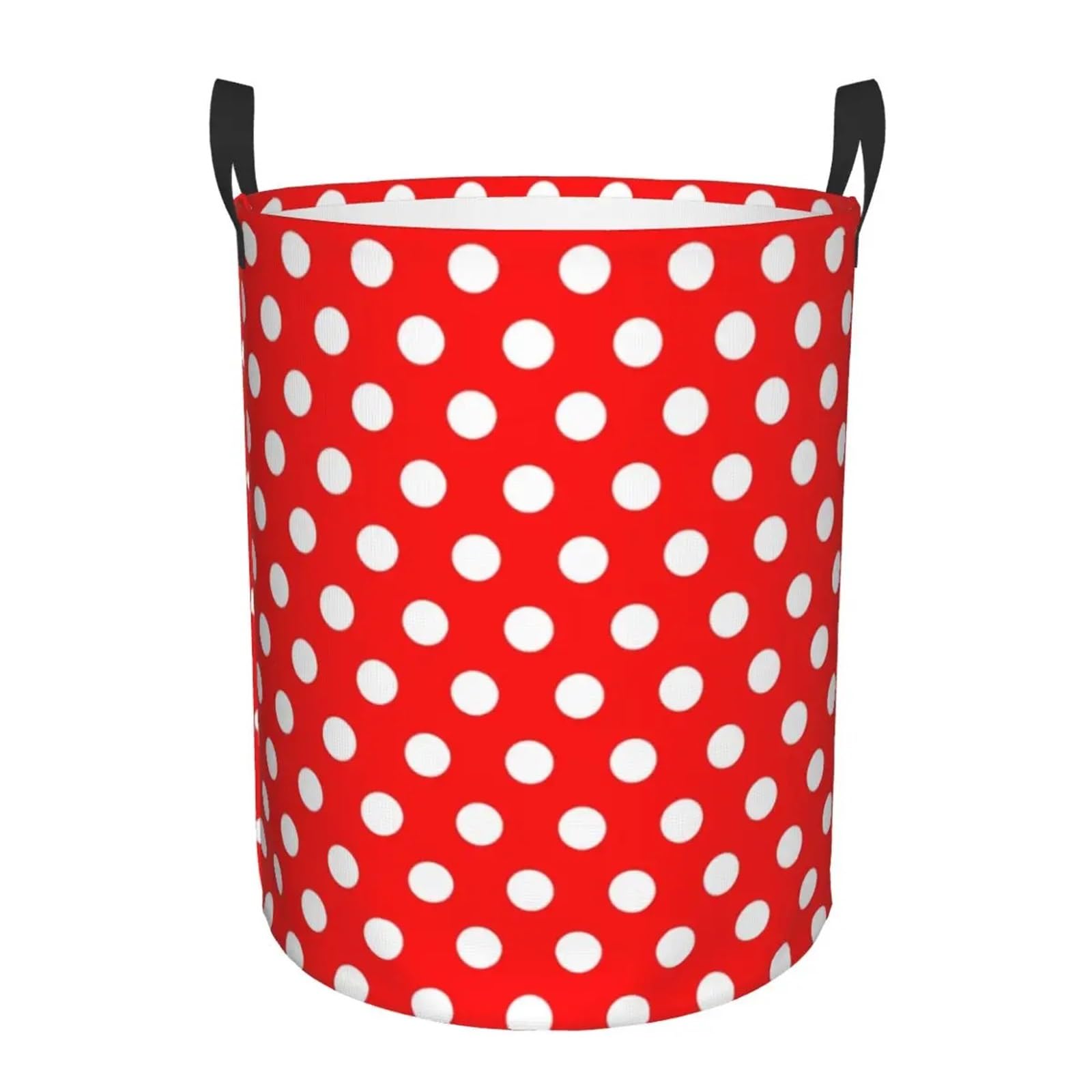 Fabric laundry hamper Polka Dots Pattern Laundry Basket Foldable Clothes Hamper Storage Bin for Family(Color17,42x34 cm)