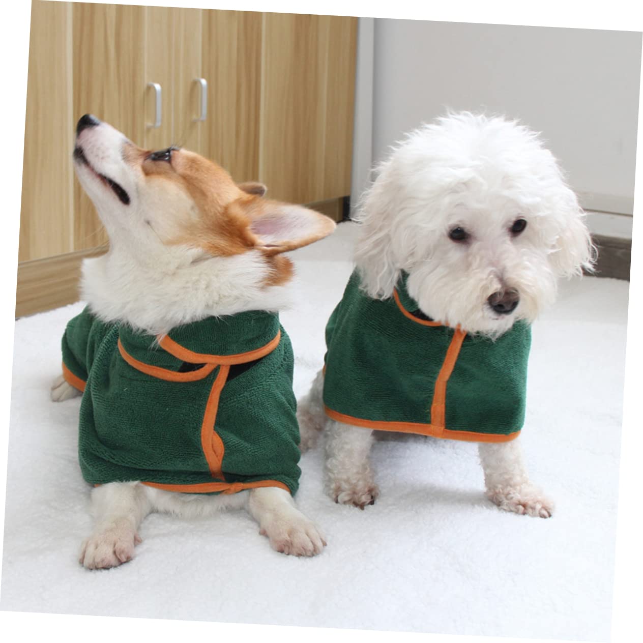 Lot De 2 Peignoirs pour Animaux De Compagnie Peignoirs pour Chiens Et Chats Serviette De Bain pour Chiens Et Chiots Peignoir Chaud